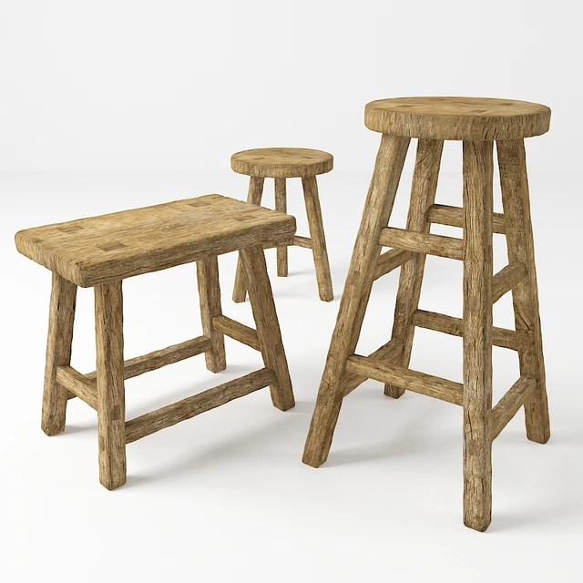 Деревенские стулья. Rustic stools — Скачать