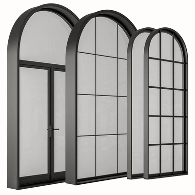 Black Modern Arched Window - Windows Set 07 — Ver 4