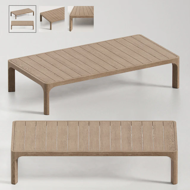 RH / MALTA TEAK COFFEE TABLE — Descargar