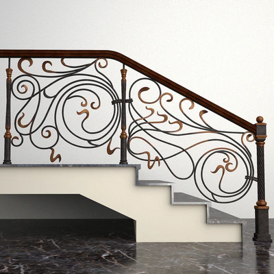 Wrought fence stairs — Ver 1