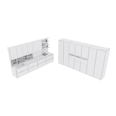 Kitchen Bluna Laccato Opaco — Ver 2