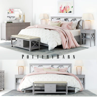 Pottery Barn Clara Lattice Bed set 1 — Вид 1