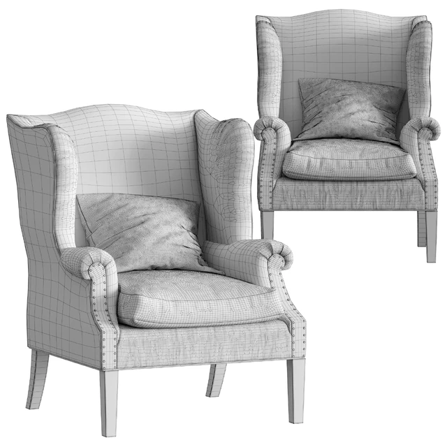Thorn Tail Wing Back Armchair — Скачать