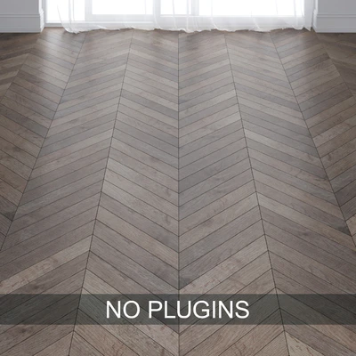 Grey Oak Wood Parquet Floor Tiles vol.015 in 3 types — Вид 1