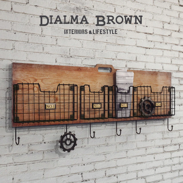 Hanger - magazine rack Dialma Brown DB003637 — Descargar