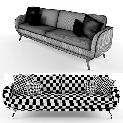 Modern white sofa — Ver 3