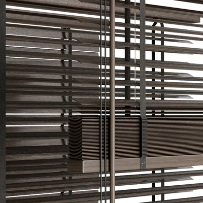 Wooden blinds 04, Folding wooden blinds — Ver 4