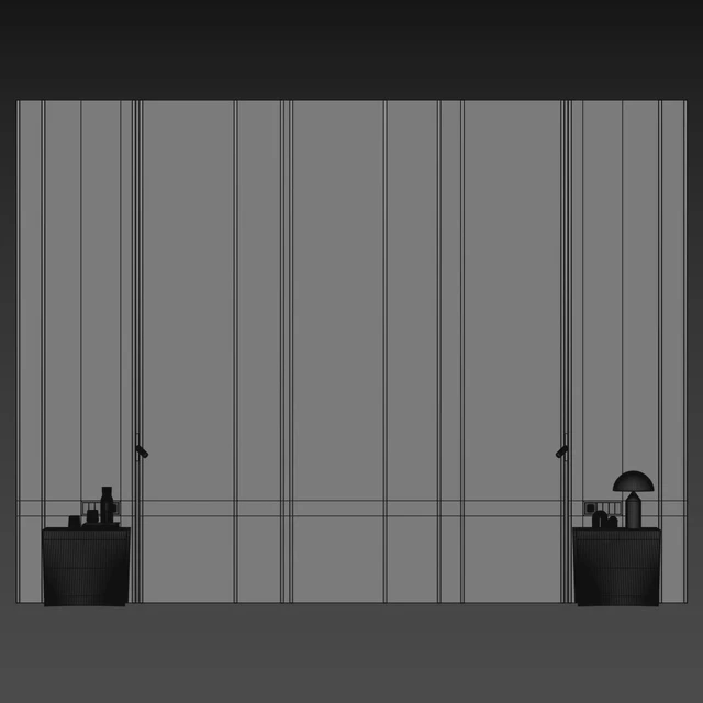 Headboard 002 | bedroom headboard | Wall composition — Descargar