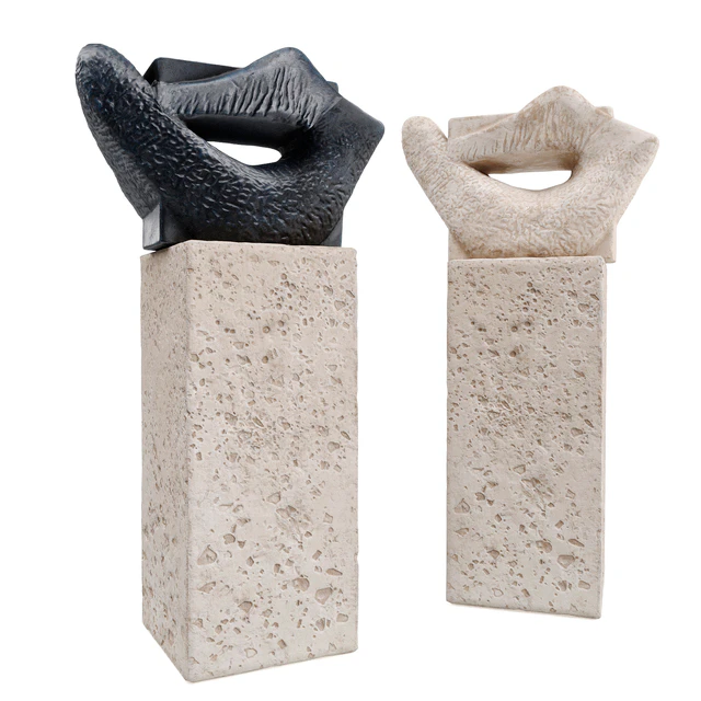 Lips cubist sculpture — Descargar
