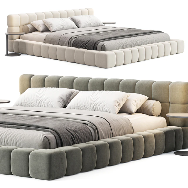 Aurora Technical Fabric Contemporary Bed Frame Queen Size — Descargar