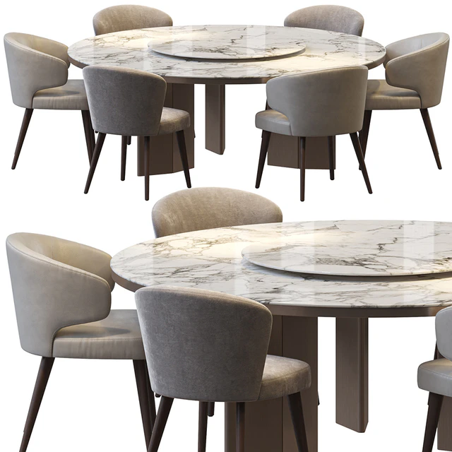 MORGAN MARBLE TABLE AND ASTON DINING CHAIR — Скачать