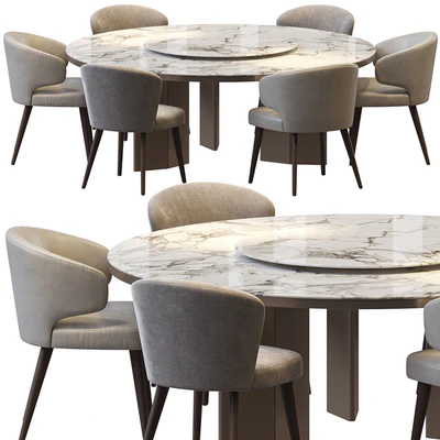MORGAN MARBLE TABLE AND ASTON DINING CHAIR — Вид 2