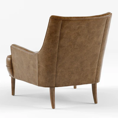 Vanda Camel Brown Leather Armchair — Вид 2