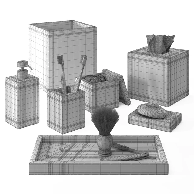 Bath Accessories Set - Palais Marble by Kassatex — Descargar