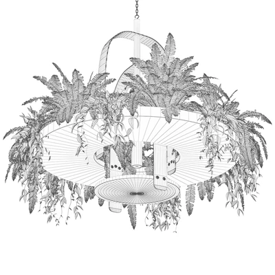 Hanging lamp with plants — Ver 2
