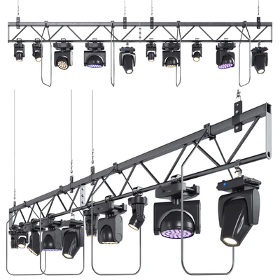 Soffit theater farm with lighting equipment — View 1