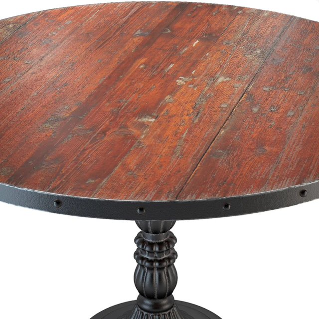 French Soda Fountain old wood dining table — Descargar