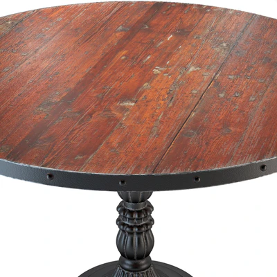French Soda Fountain old wood dining table — Ver 2