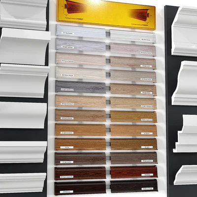 Exhibition stands with plinths, cornices, moldings — View 3