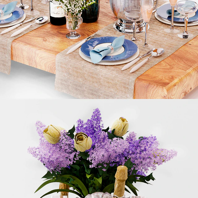 Serving with lilacs — Download