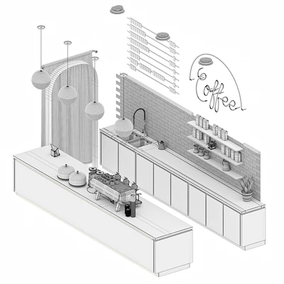 COFFEE SHOP (vray GGX, corona PBR) — Вид 2