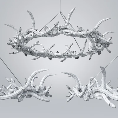 Roll &amp; Hill / Chandelier - 27 Antler Ring — Ver 2