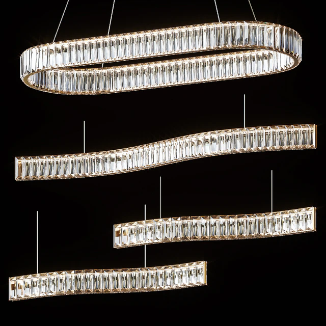 Pendant chandeliers BERTOLDA LONG and LONG C by Lampatron — Descargar