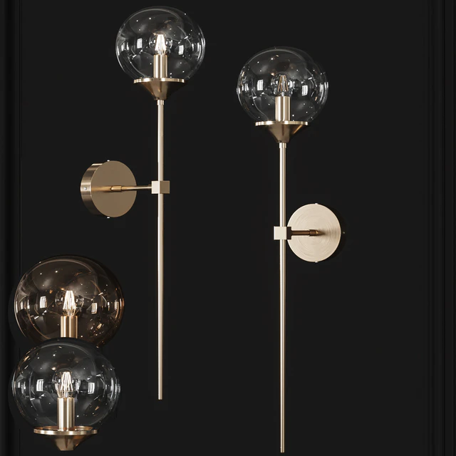 Retro Long Pole Brass Contemporary Wall Sconce — Descargar