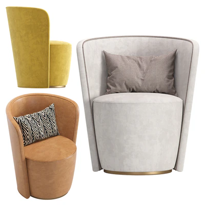 Armchair MANRO Cazarina Interiors Velvet and Leather/Кресло МАНРО — Ver 3