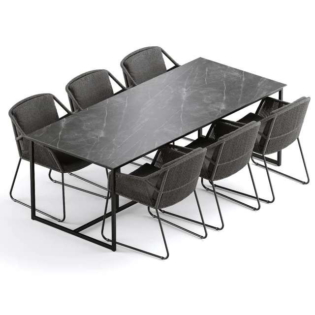Outdoor Garden Woven Dining Set — Скачать