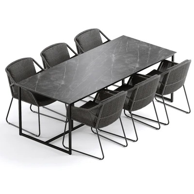 Outdoor Garden Woven Dining Set — Вид 3