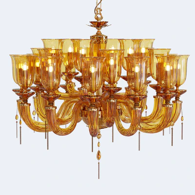 Люстра Euroluce Julienne Amber L12+6+6 Glass — Вид 1