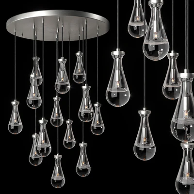 RH Rain Round Chandelier 36 — Ver 3
