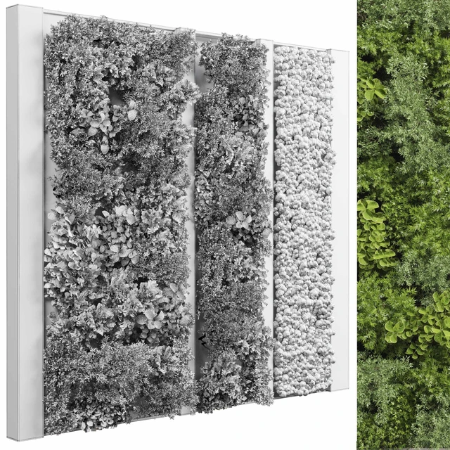 Concrete frame Vertical garden plant and moss garden wall decor box 66 — Descargar