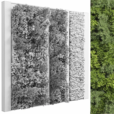 Concrete frame Vertical garden plant and moss garden wall decor box 66 — Ver 2