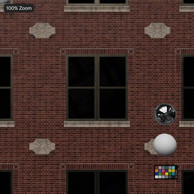 beaux arts multi story brick facade aerial texture red — Вид 3