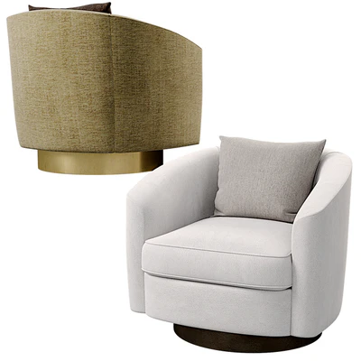 Camino Leather Swivel Chair Bernhardt Interiors — Вид 3
