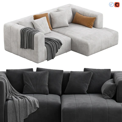 Langham Channeled 2 Piece Sectional Sofa — Ver 1