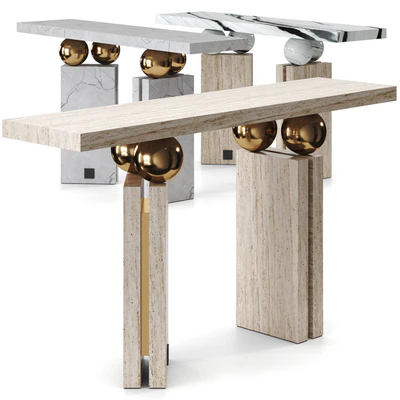 Quantic Estremoz Marble Console Table By Hommes — Ver 1