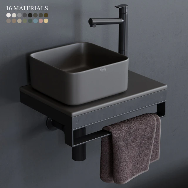 Ceramica Cielo Shui Comfort art. Milaq Square Washbasin — Descargar