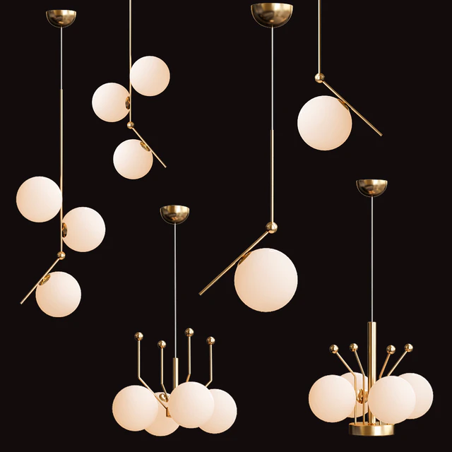 Flos IC Lights set gold lamp — Descargar