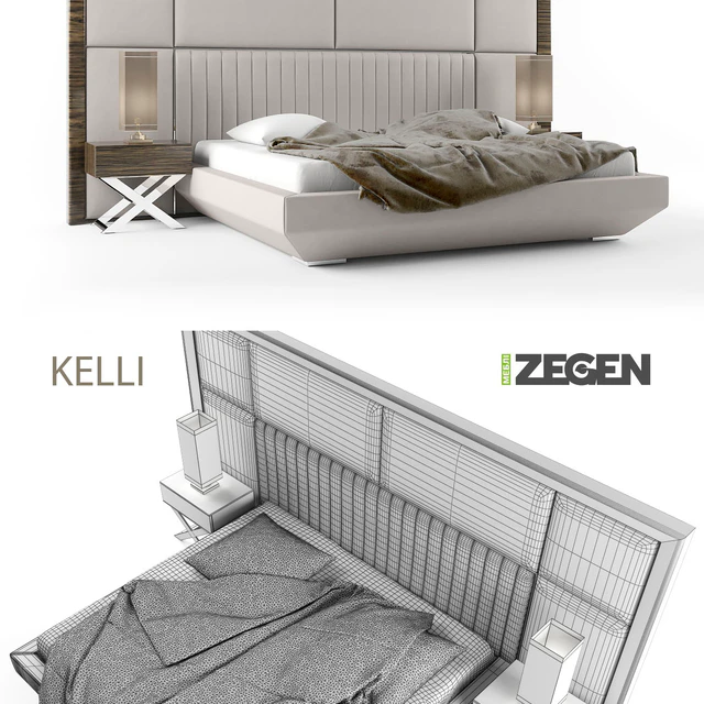 Кровать KELLI. ZEGEN. — Скачать