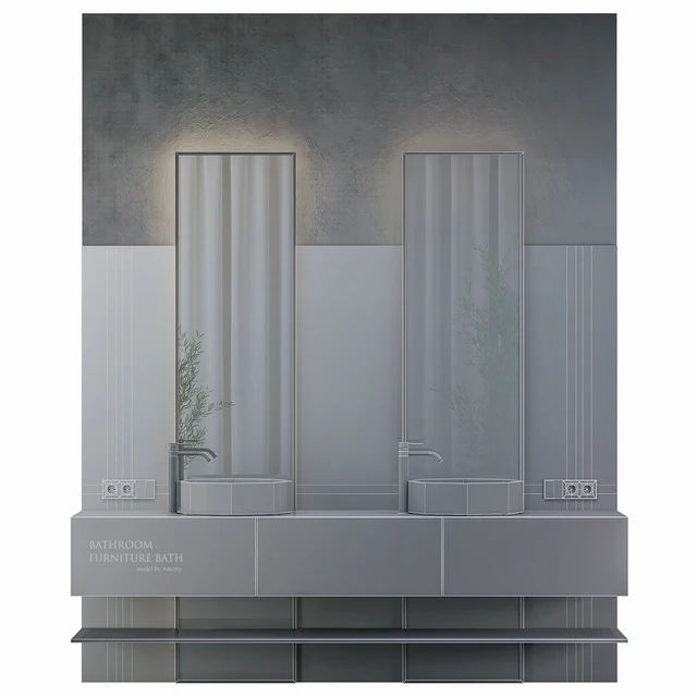 Bathroom furniture Bath Set 46 — Descargar