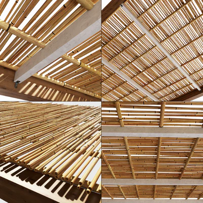 Bamboo branch decor Ceiling n21 / Ceiling from bamboo branches decor number 21 — Ver 2