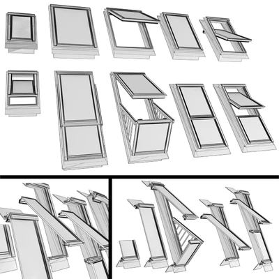 Мансардные окна / Roof windows, mansard — Вид 2
