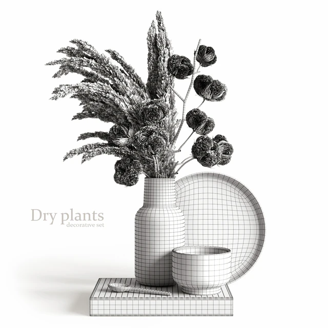 Decorative set with dry plants 5 — Скачать