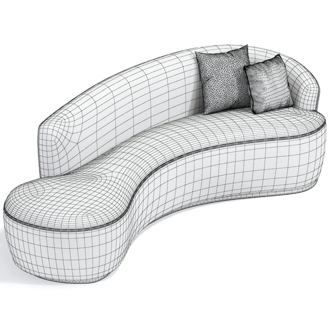Italian Inspired Modern Curved Sofa — Скачать