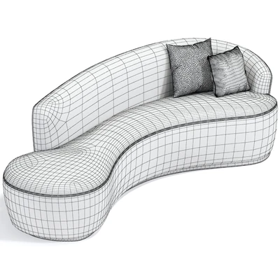 Italian Inspired Modern Curved Sofa — Вид 3