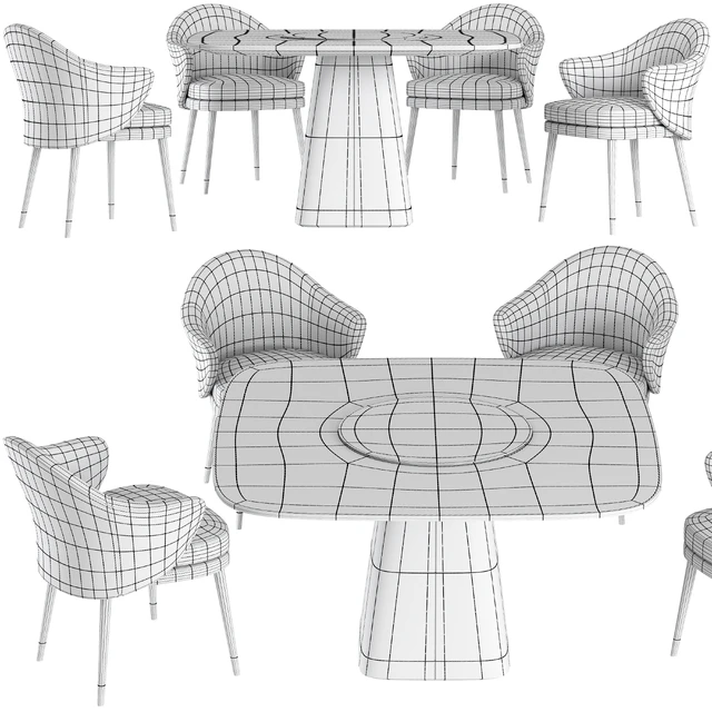 Dining table Wooddi Kahli and chair Lavsit Andy — Descargar