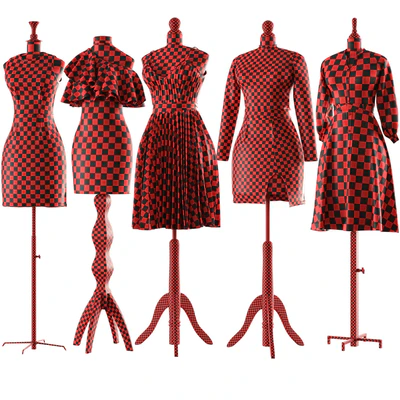 sewing mannequin with clothes PBR low poly 4k — Ver 2